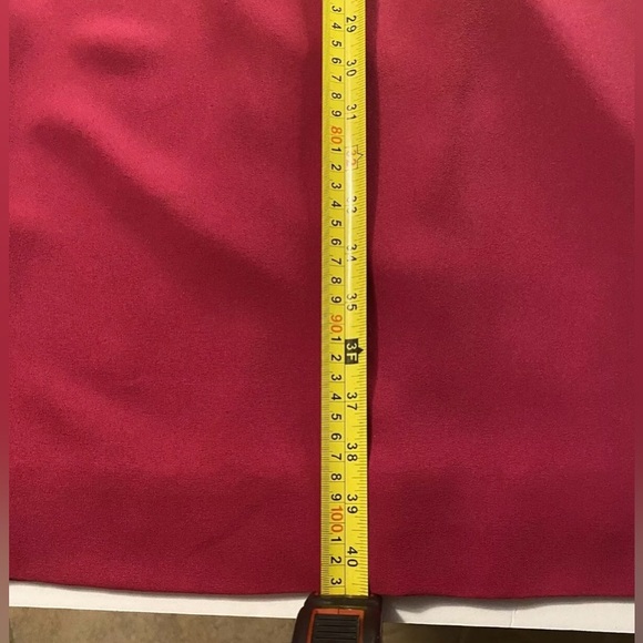 Vintage Albert Nipon Magenta Ruffle Bow Button Lined Dress Size 4 Shoulder Pads - Picture 13 of 16